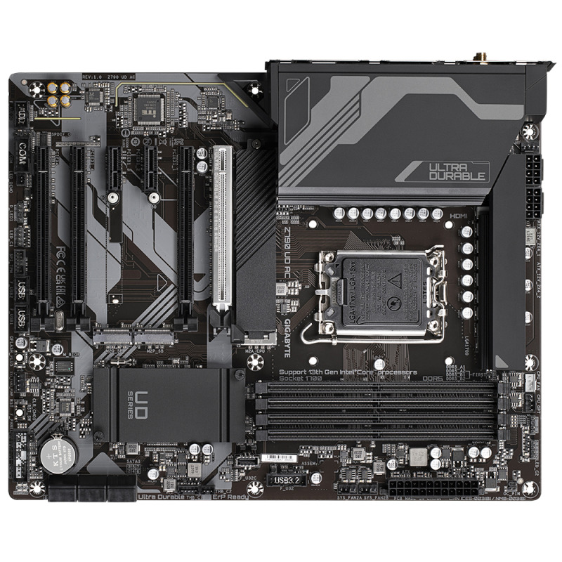 MB GIGABYTE Z790 UD AC INTEL S-1700 14/13/12A GEN/4X DDR5 7600/DP/HDMI/M.2/4X USB3.2/USB-C/ATX/GAMA ALTA image 3